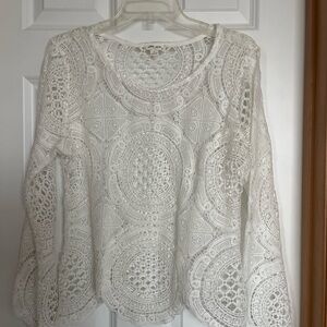 Ultra Flirt White Lace Blouse